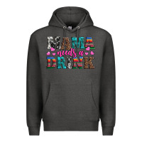 Charcoal Heather western mama needs a drink Premium Hoodie - Artiststas