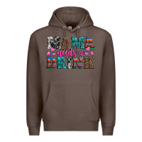 Coffee western mama needs a drink Premium Hoodie - Artiststas