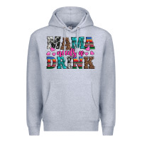 Heather Grey western mama needs a drink Premium Hoodie - Artiststas