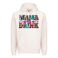 Pale Pink western mama needs a drink Premium Hoodie - Artiststas