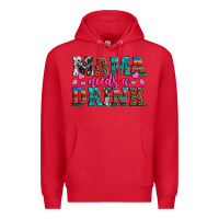Red western mama needs a drink Premium Hoodie - Artiststas