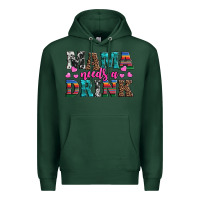 Sports Green western mama needs a drink Premium Hoodie - Artiststas