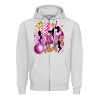 Dove Grey dance vibes Zipper Hoodie - MaliasSmallBusiness