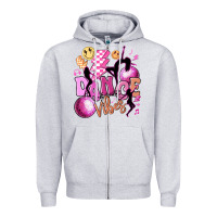 Heather Grey dance vibes Zipper Hoodie - MaliasSmallBusiness