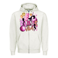 Oatmeal Heather dance vibes Zipper Hoodie - MaliasSmallBusiness