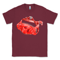 Burgundy Chin Guard Fa Element Classic Tee - FaDigitalArtStudio