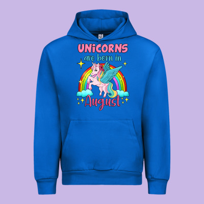 Unicorns Are Born In August Urban Hoodie Designed By Jasminsmagicworld