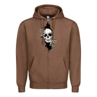Chestnut skull in the wall file Zipper Hoodie - MaliasSmallBusiness