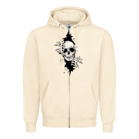 Sandshell skull in the wall file Zipper Hoodie - MaliasSmallBusiness