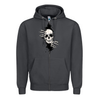 Smoke skull in the wall file Zipper Hoodie - MaliasSmallBusiness