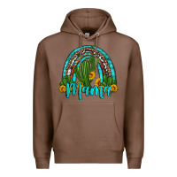 Chestnut western cactus and sunflower mama rainbow Premium Hoodie - Artiststas