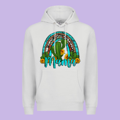 Western Cactus And Sunflower Mama Rainbow Premium Hoodie Designed By Artiststas