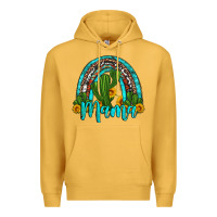 Mustard western cactus and sunflower mama rainbow Premium Hoodie - Artiststas