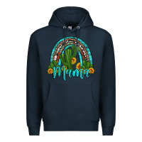 Navy western cactus and sunflower mama rainbow Premium Hoodie - Artiststas