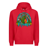 Red western cactus and sunflower mama rainbow Premium Hoodie - Artiststas