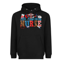 Black all american nurse Heavyweight Hoodie - texasbilliewilder