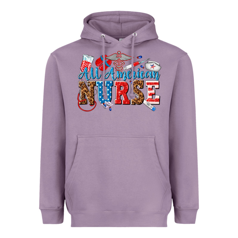 All American Nurse Heavyweight Hoodie by texasbilliewilder | Teevron