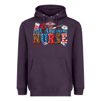 Plum all american nurse Heavyweight Hoodie - texasbilliewilder