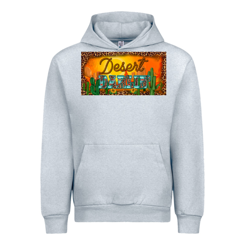 Western Desert Darlin Sunset Cactus Leopard Serape   License Plate Tem Urban Hoodie by BarkalooDesign | Teevron
