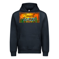 Navy western desert darlin sunset cactus leopard serape   license plate tem Urban Hoodie - BarkalooDesign