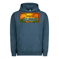 Pigment Midnight Navy western desert darlin sunset cactus leopard serape   license plate tem Urban Hoodie - BarkalooDesign