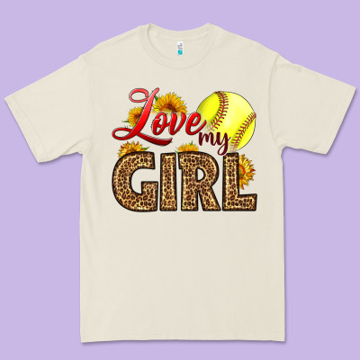 Love My Girl Softball Premium Tee Designed By Lillyallendesigns