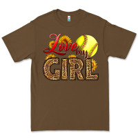 Cacao Love My Girl Softball Premium Tee - LillyAllenDesigns