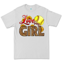 Dove Grey Love My Girl Softball Premium Tee - LillyAllenDesigns