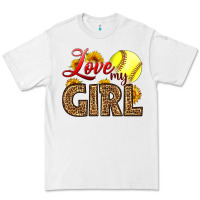 White Love My Girl Softball Premium Tee - LillyAllenDesigns