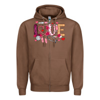 Chestnut love nurse valentines day Zipper Hoodie - MaliasSmallBusiness