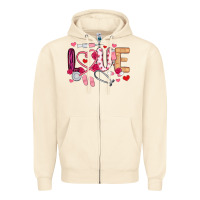 Sandshell love nurse valentines day Zipper Hoodie - MaliasSmallBusiness