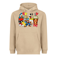 Mushroom cartoon characters coffee cups Heavyweight Hoodie - Zillion Design Studio