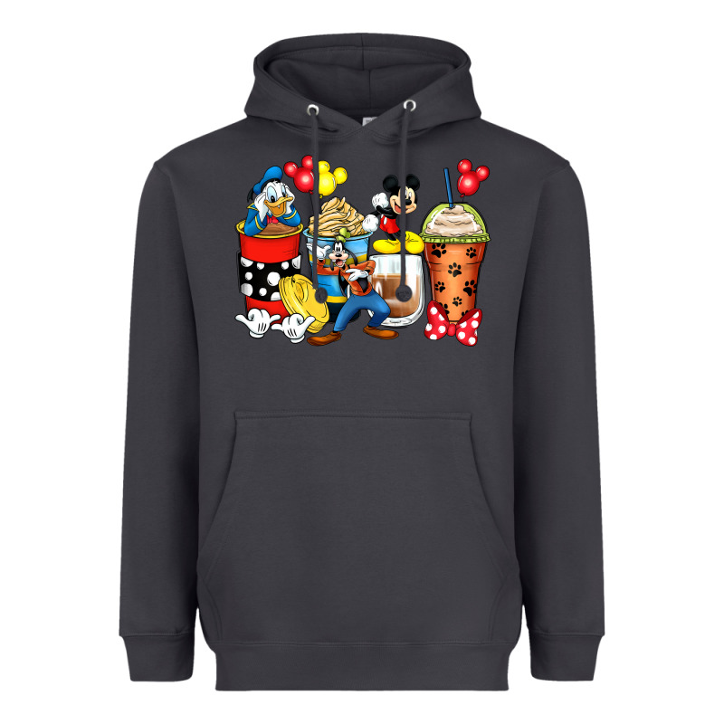 Cartoon Characters Coffee Cups Heavyweight Hoodie by Zillion Design Studio | Teevron