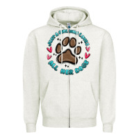 Oatmeal Heather just a girl who loves all her dogs Zipper Hoodie - MaliasSmallBusiness