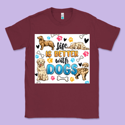 Classic Tee life is better with dogs