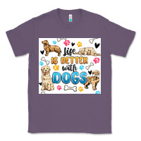 Lavender life is better with dogs Classic Tee - MaliasSmallBusiness