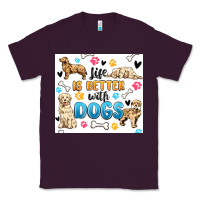 Plum life is better with dogs Classic Tee - MaliasSmallBusiness
