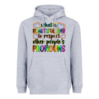 Heather Grey what a beautiful day to respect other people's pro Heavyweight Hoodie - Zillion Design Studio