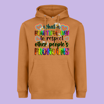 What A Beautiful Day To Respect Other People's Pro Heavyweight Hoodie Designed By Zillion Design Studio