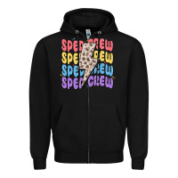 Black sped crew Zipper Hoodie - MaliasSmallBusiness
