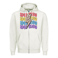 Oatmeal Heather sped crew Zipper Hoodie - MaliasSmallBusiness