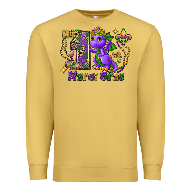 Dragon My First Mardi Gras Premium Sweatshirt by FaDigitalArtStudio | Teevron
