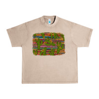 French Oak cinco de mayo sunflower and cactus background Urban Heavy Tee - Artiststas