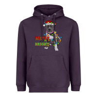 Plum merry and bright pitbull Heavyweight Hoodie - RanaPortraitStore
