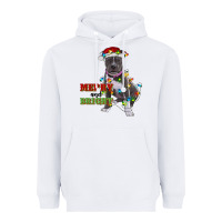Merry And Bright Pitbull Heavyweight Hoodie | Teevron