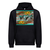 Black western cow serape leopard sunflowers mousepad Urban Hoodie - BarkalooDesign