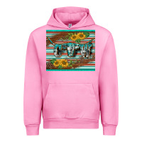 Fuchsia Pink western cow serape leopard sunflowers mousepad Urban Hoodie - BarkalooDesign