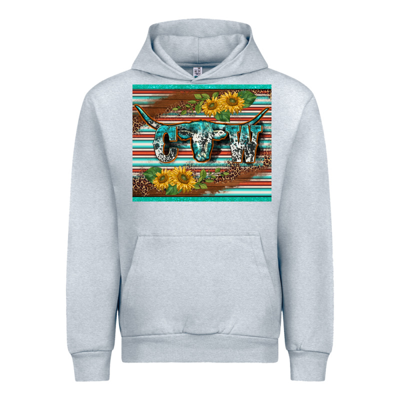 Western Cow Serape Leopard Sunflowers Mousepad Urban Hoodie by BarkalooDesign | Teevron