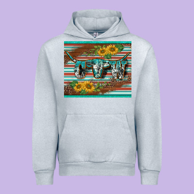 Western Cow Serape Leopard Sunflowers Mousepad Urban Hoodie Designed By Barkaloodesign