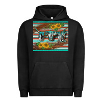 Pigment Black western cow serape leopard sunflowers mousepad Urban Hoodie - BarkalooDesign